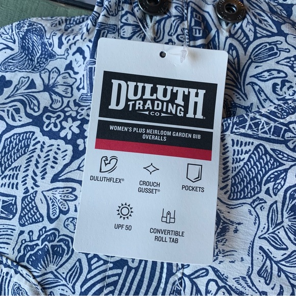 NWT Duluth 3X x31L Heirloom Gardening Bib Overalls Farm Toile Bibs Farmhouse - Picture 3 of 9